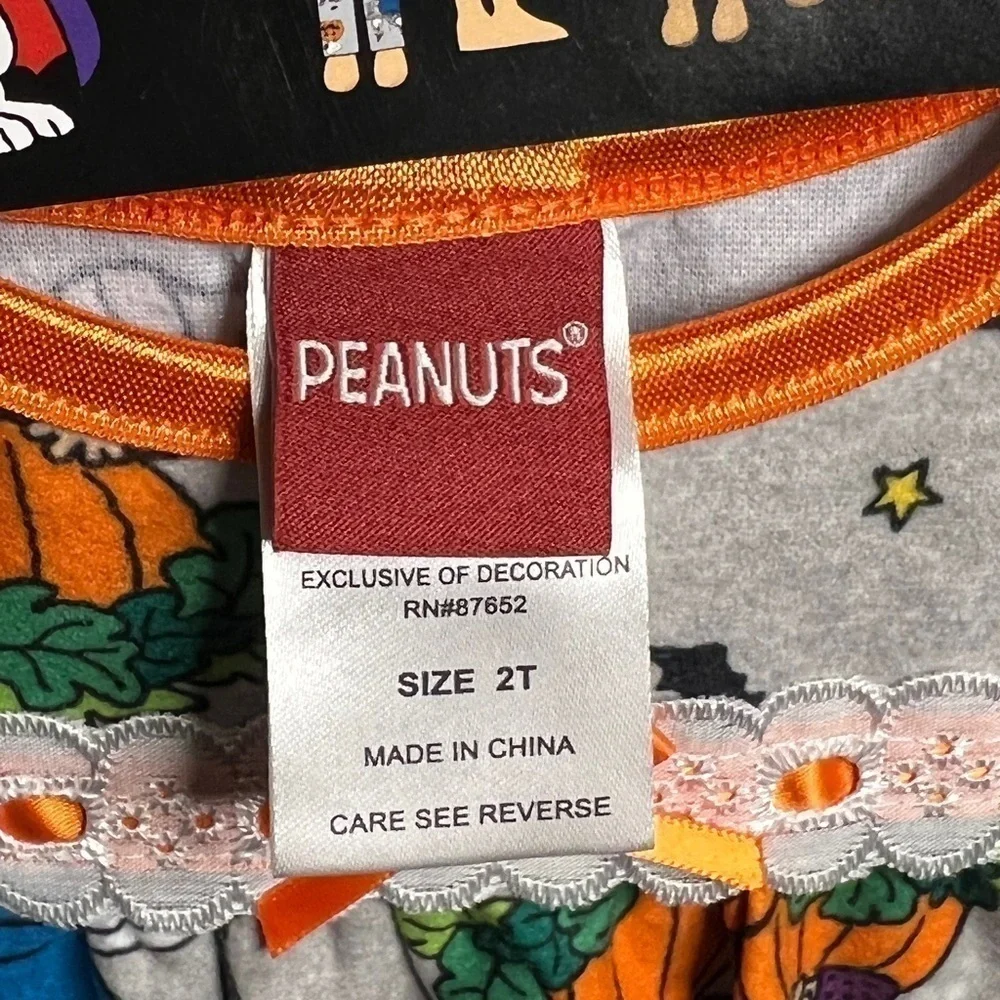 Kid’s Peanuts Halloween Sleep Pajama Pj’s Size 2T